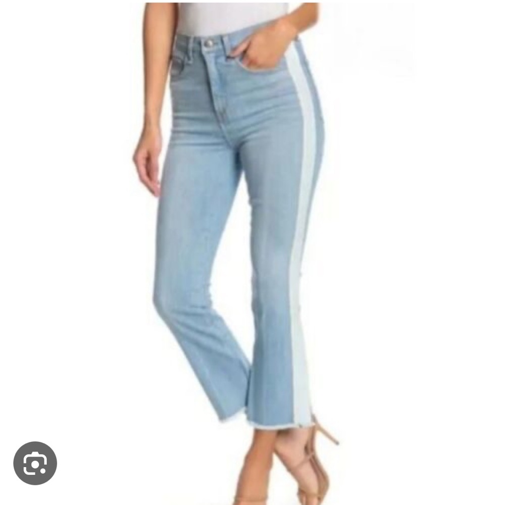 Veronica Beard Carly 11” Kick Flare Light Blue 25 High Waisted